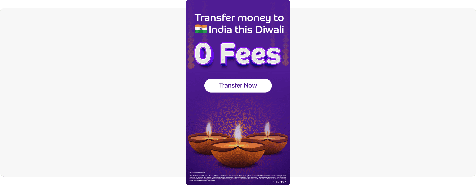 In-app message with holiday offer from Payit app