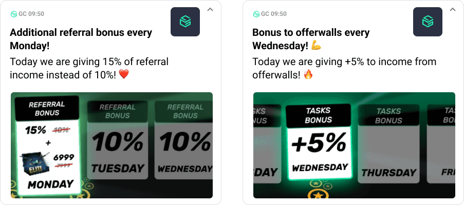 Engage players with daily offers