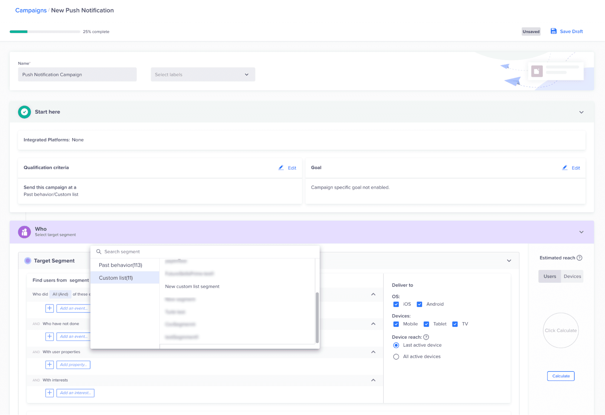 Segment creation CleverTap