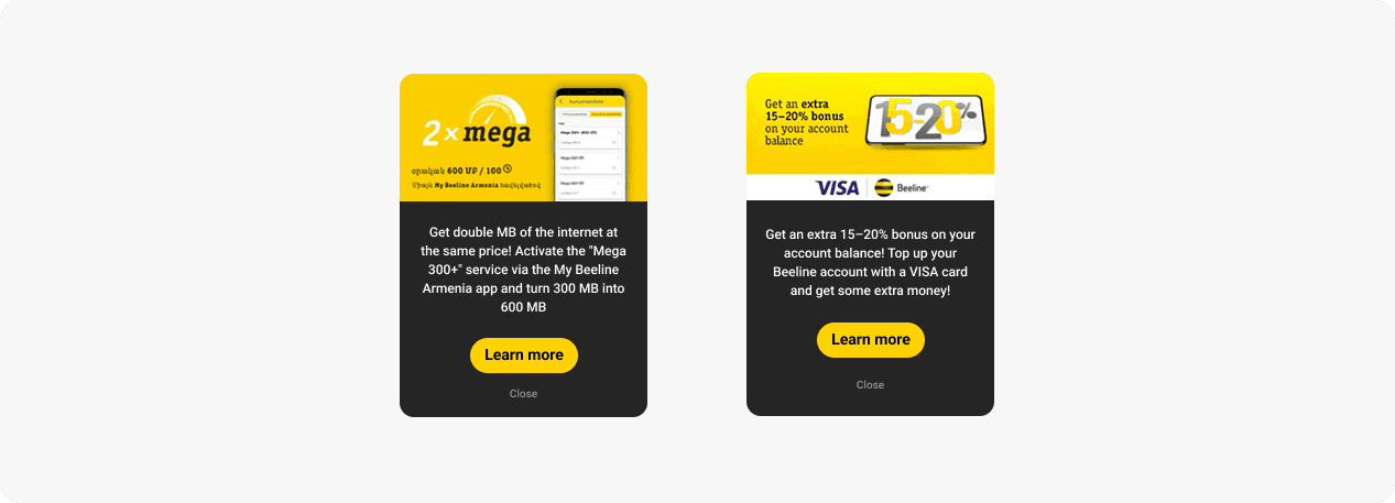 Telecom promoting special offers