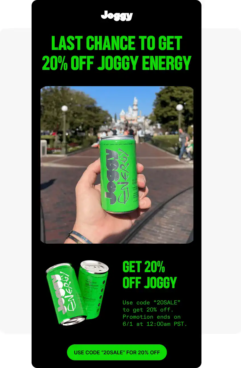 limited time offer promo email example